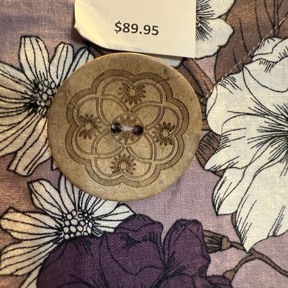 Coldwater Creek Purple Floral Tunic - Picture 4 of 7